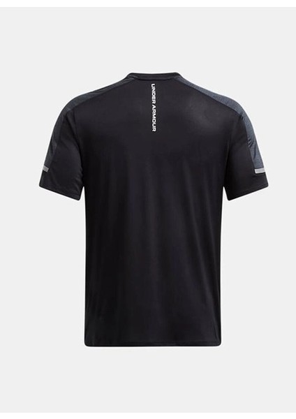 1385976-001 Ua Tech Utility Ss Siyah Yuvarlak Yaka Normal Kalıp Erkek T-Shirt