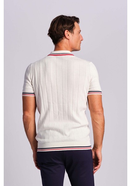 Ekru Erkek Polo Tişört