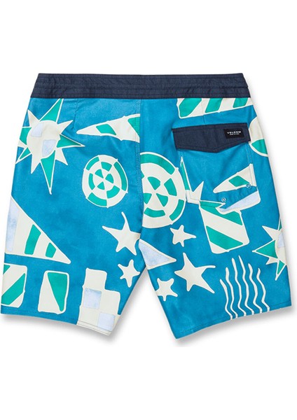 Mavi Erkek Kısa Şort Mayo A0812308_VOLCOM Geo Stoney 19 Ain Ş