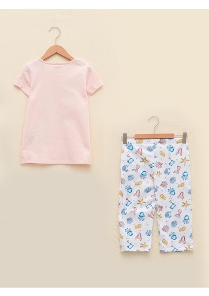 Bisiklet Yaka Baskılı Kısa Kollu Kız Çocuk Pijama Takımı (S2) fiyatları