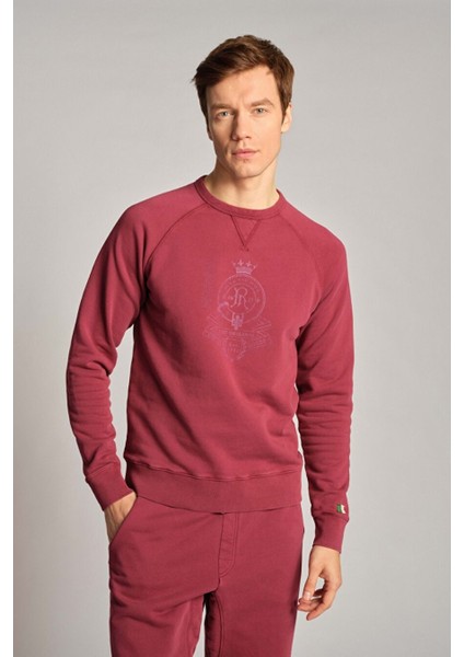 Bordo Erkek Sweatshirt