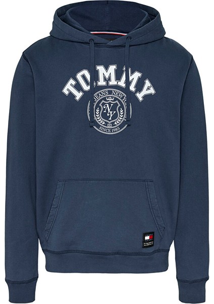 Reg Washed Prep Explr Kapüşonlu Regular Fit Baskılı Lacivert Erkek Sweatshirt DM0DM19235C1G