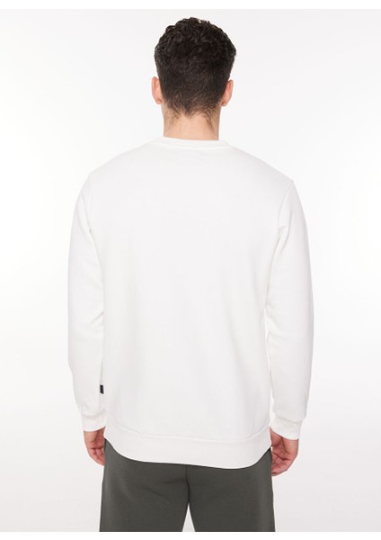 Kapüşon Yaka Krem Erkek Sweatshırt Sew G629 Vır_snapshot Regular Fıt