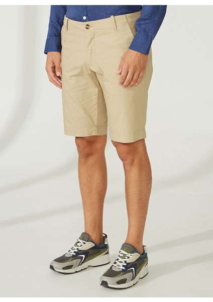 Normal Bel Slim Fit Kahve Erkek Bermuda Şort A261NAT99NG332-