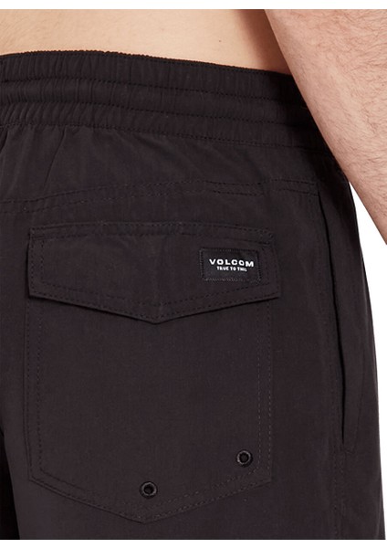 Siyah Erkek Kısa Şort Mayo A2512306_VOLCOM Lido Solid 16 Blk