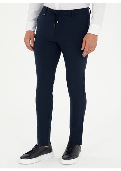 Lacivert Erkek Slim Fit Düz Pantolon E19400/PB