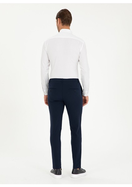 Lacivert Erkek Slim Fit Düz Pantolon E19400/PB