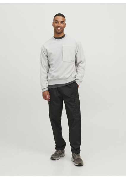 Yuvarlak Yaka Beyaz Erkek Sweatshırt 12241523_JCOLAB Sweat Crew Neck Aw2