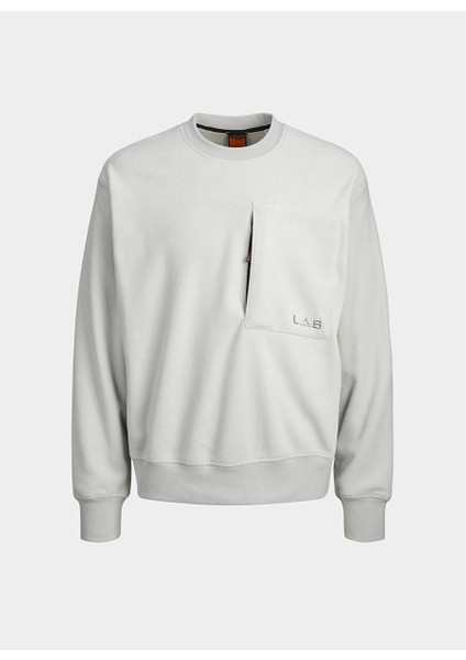 Yuvarlak Yaka Beyaz Erkek Sweatshırt 12241523_JCOLAB Sweat Crew Neck Aw2