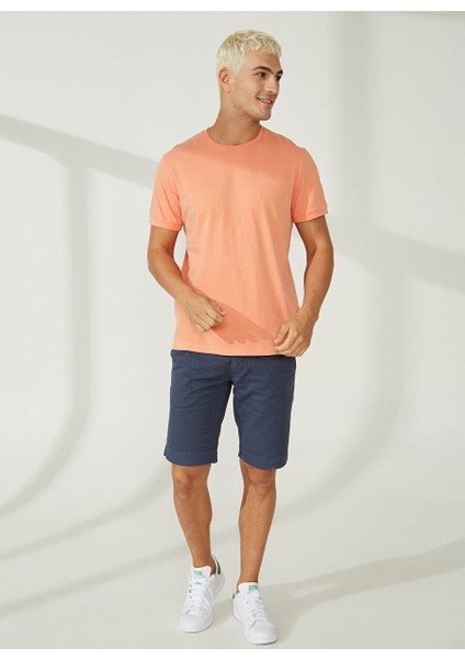 Bisiklet Yaka Pembe Erkek T-Shirt A266T2T02-