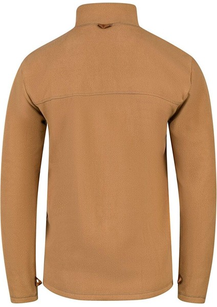 Chestert Erkek Tam Fermuarlı Ince Polar Sweatshırt Camel