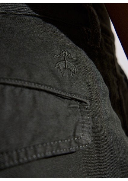 Haki Erkek Slim Fit Şort BBSP23MSO004