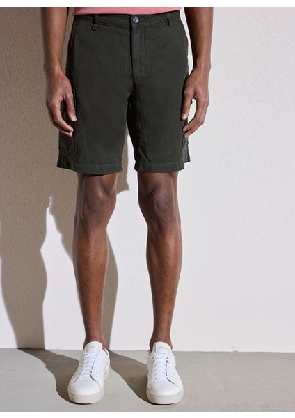 Haki Erkek Slim Fit Şort BBSP23MSO004