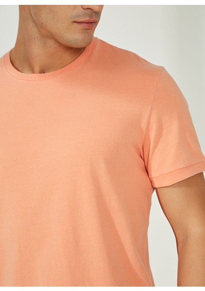 Bisiklet Yaka Pembe Erkek T-Shirt A266T2T02-