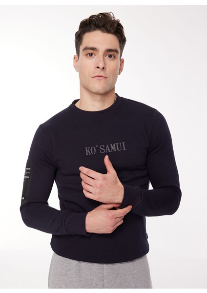 Kapüşon Yaka Lacivert Erkek Sweatshırt Sew G540 Rekst_reflector Regular indirimleri