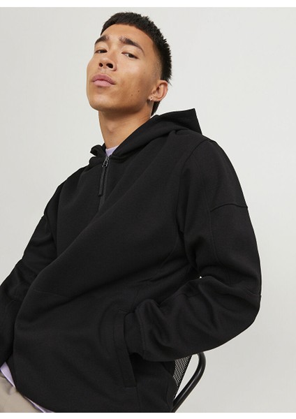 Kapüşon Yaka Siyah Erkek Sweatshırt 12240224_JCOSHADE Sweat Hood fırsatları