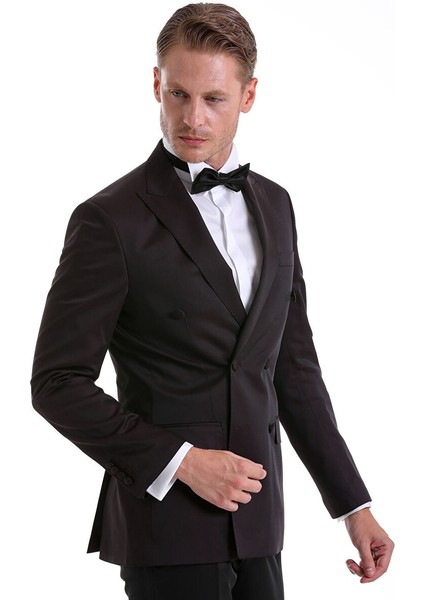 Bordo Slim Fit Düz Sivri Yaka Klasik Kruvaze Smokin Damatlık indirimleri