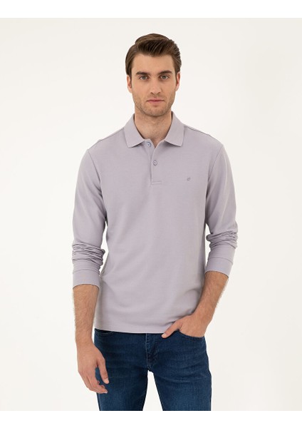 Lila Slim Fit Basic Sweatshirt