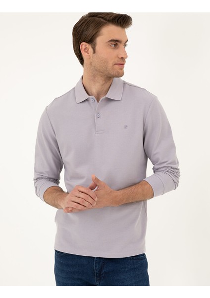 Lila Slim Fit Basic Sweatshirt