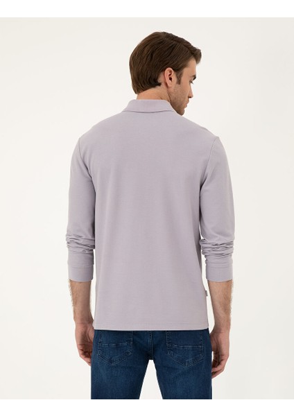Lila Slim Fit Basic Sweatshirt