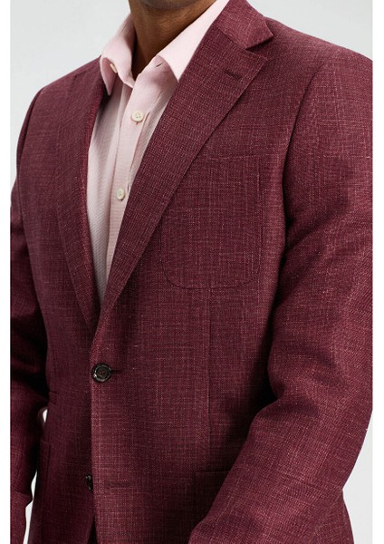 Saf Keten Bordo Yazlık Blazer Ceket fırsatları