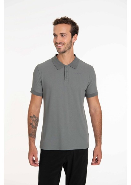 Teal Polo Yaka Erkek Tişört Antrasit