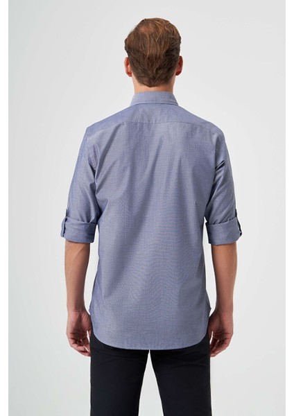 Erkek Regular Fit Spor Gömlek Gri GM23K232028_D55