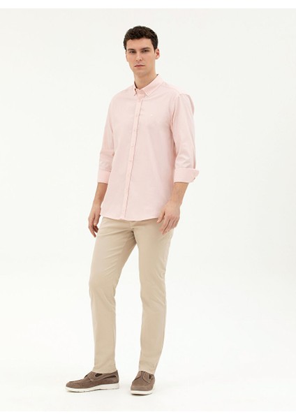 Normal Bel Normal Paça Slim Fit Bej Erkek Pantolon Rıves modelleri