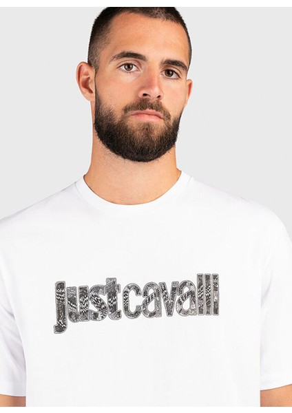Bisiklet Yaka Beyaz Erkek T-Shirt 75OAHG05 fiyatları
