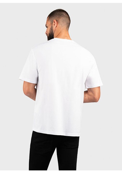 Bisiklet Yaka Beyaz Erkek T-Shirt 75OAHG05 modelleri