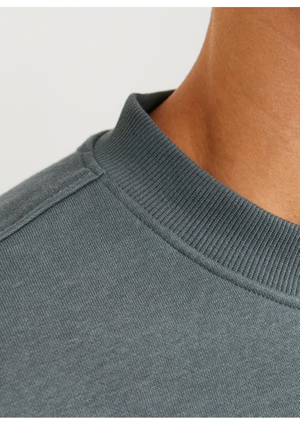 Gri Erkek Bisiklet Relaxed Sweatshirt Jcoalpha Sweat Crew Neck fırsatları