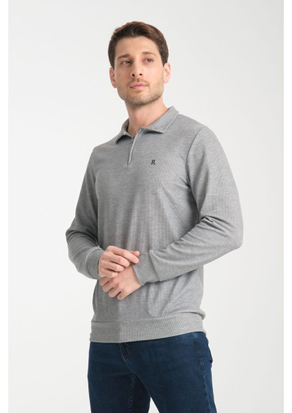 Erkek Yarım Fermuarlı Uzun Kol Sweatshirt 7702 fiyatları