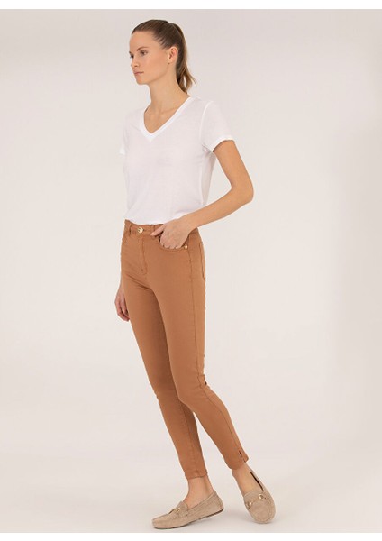 Yüksek Bel Skinny Fit Kahve Kadın Pantolon DERIN-23Y modelleri