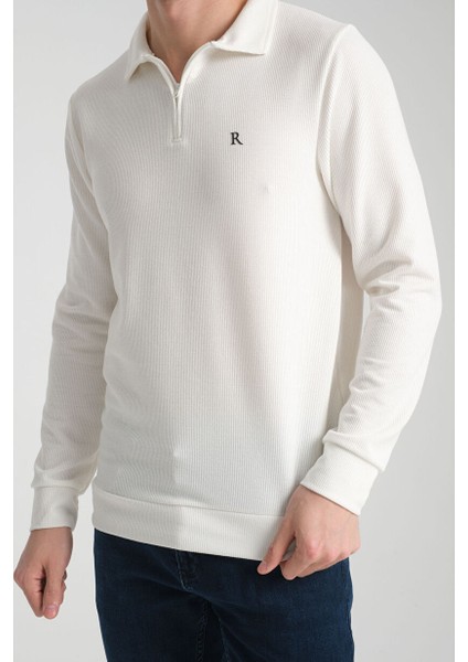 Erkek Yarım Fermuarlı Uzun Kol Sweatshirt 7702 modelleri