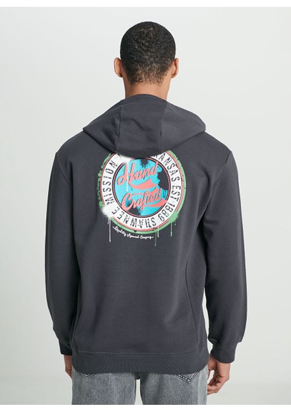 Antrasit Erkek Kapüşon Yaka Regular Fit Sweatshirt L232273003 indirimleri