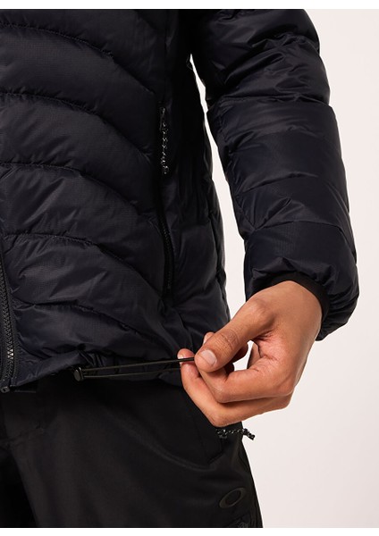 Siyah Erkek Kapüşonlu Zip Ceket FOA404730 Snowbound Pkble Down Puff
