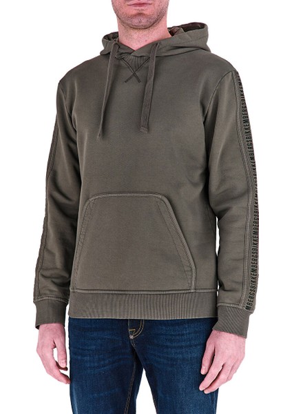 Kapüşon Yaka Yeşil Erkek Sweatshırt C 6 234 80 M 4421