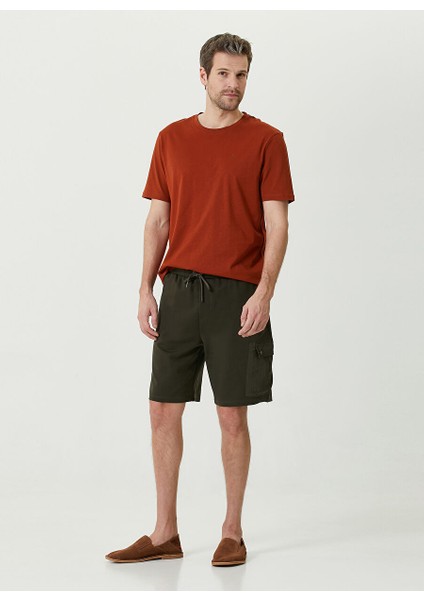 Haki Erkek Normal Bel Slim Fit Şort 1087488