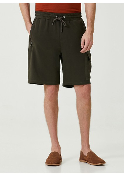 Haki Erkek Normal Bel Slim Fit Şort 1087488