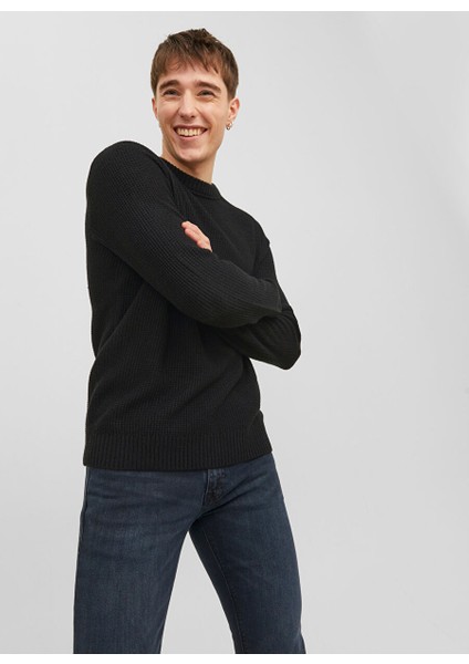 Bisiklet Yaka Standart Siyah Erkek Kazak 12243116_JORKYLE Knıt Crew Neck fiyatları