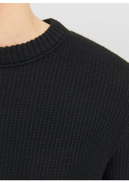 Bisiklet Yaka Standart Siyah Erkek Kazak 12243116_JORKYLE Knıt Crew Neck modelleri