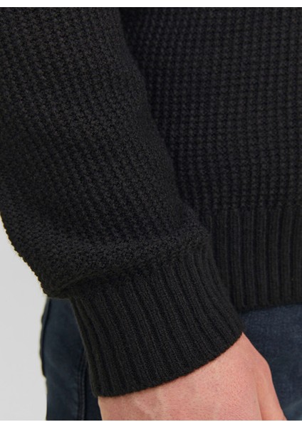 Bisiklet Yaka Standart Siyah Erkek Kazak 12243116_JORKYLE Knıt Crew Neck fırsatları