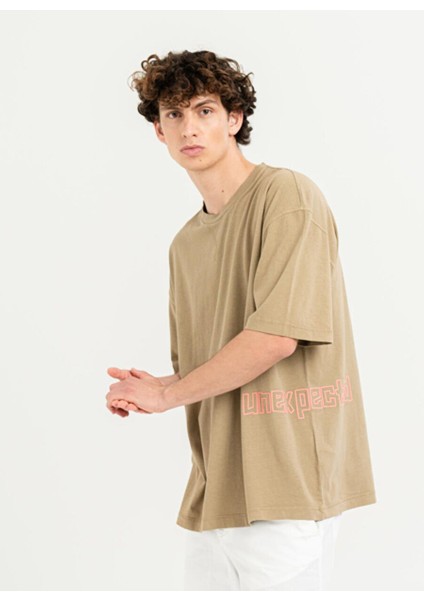 Gmg Fırenze Bisiklet Yaka Ekru Erkek T-Shirt ZR24MSS03050