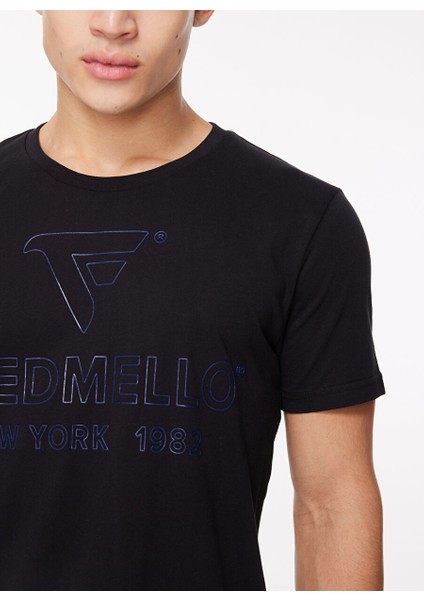 Bisiklet Yaka Siyah Erkek T-Shirt FM23W02TG fırsatları