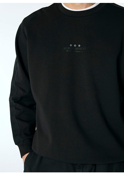 Gmg Fırenze Siyah Erkek Bisiklet Slim Fit Sweatshirt GU24MFW08015
