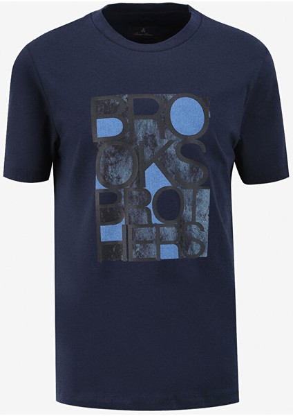 Bisiklet Yaka Lacivert Erkek T-Shirt BBSS24MTS006