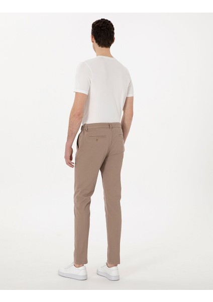 Vizon Slim Fit Beli Lastikli Kanvas Pantolon fırsatları