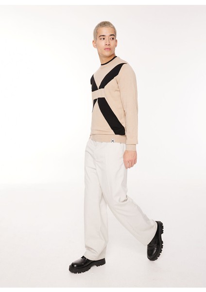 Yarım Balıkçı Yaka Slim Fit Bej Erkek Kazak UMA23045MA fiyatları
