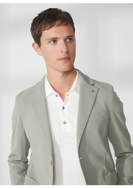 Yeşil Erkek Uzun Cepli Slim Fit Yazlık Ceket A262ALAN60JR018-