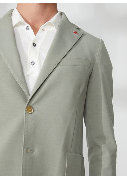 Yeşil Erkek Uzun Cepli Slim Fit Yazlık Ceket A262ALAN60JR018-